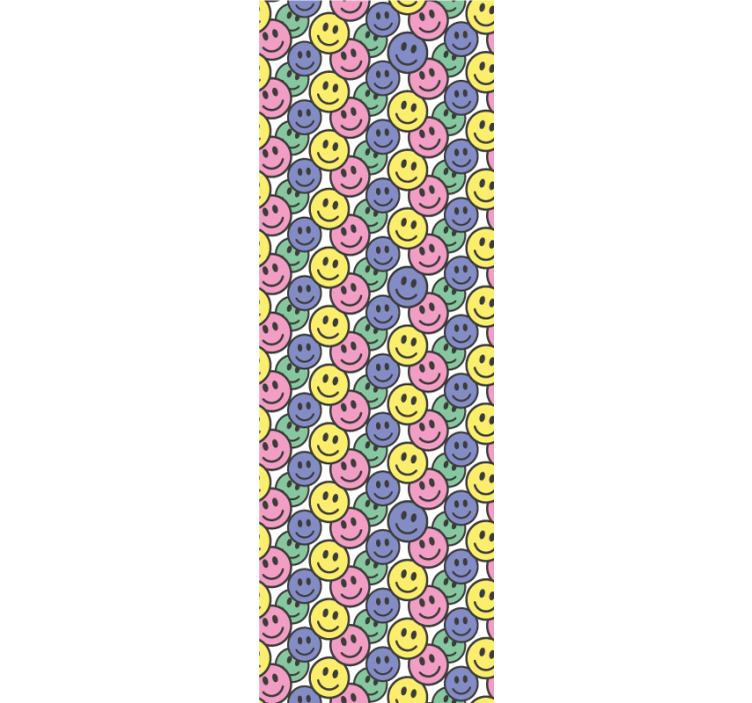 Smiley Pattern art wallpaper - TenStickers