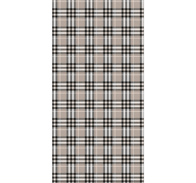 Traditional scottish grey tartan wallpaper - TenStickers