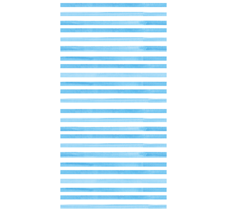 Blue and white motif wallpaper horizontal stripes - TenStickers
