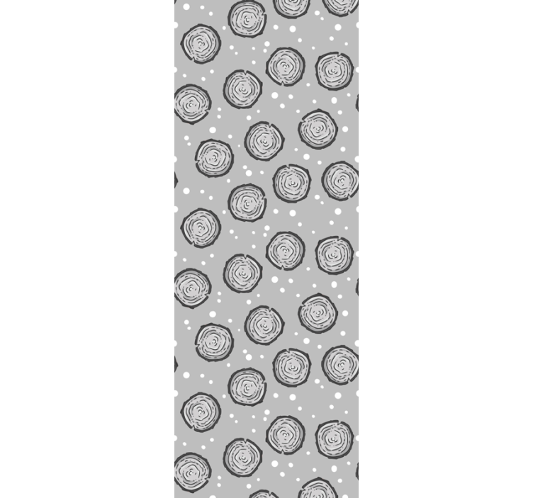 Dotted Rosettes grey wallpaper - TenStickers