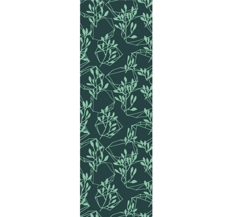 Geometric Foliage Pattern wallpaper geometric - TenStickers