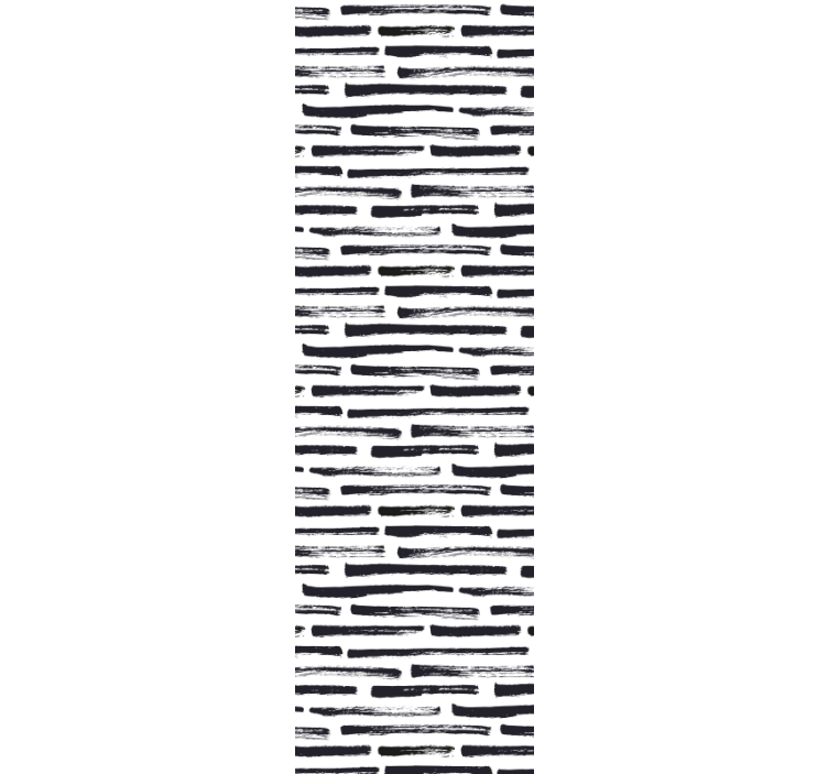 Vintage black lines on white Striped Wallpaper - TenStickers
