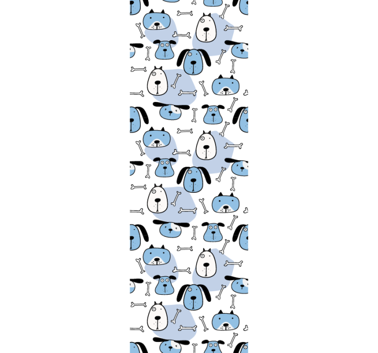 Playful Canine Pattern cute dog wallpaper - TenStickers