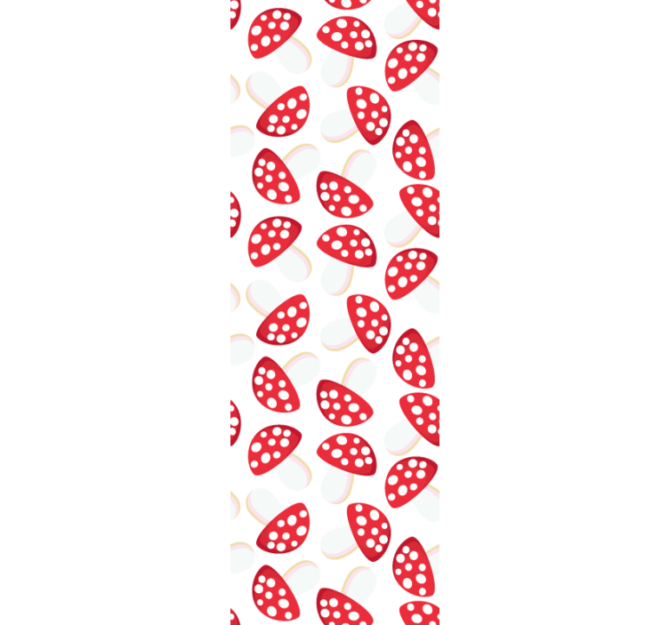 Stylized Strawberry Pattern floral wallpaper - TenStickers