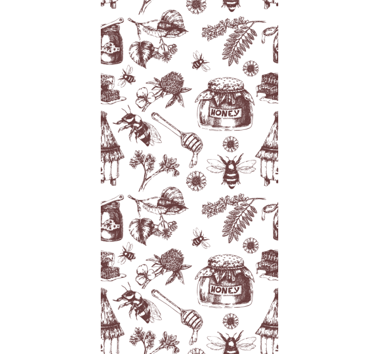 Rustic Apiary Sketch animals wallpaper - TenStickers