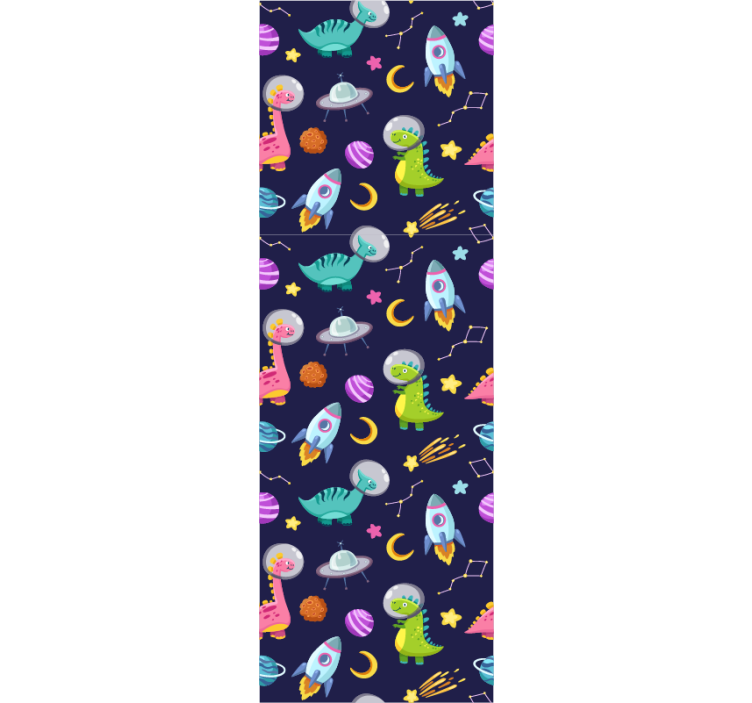 Space Adventure Motif wallpaper childrens room - TenStickers