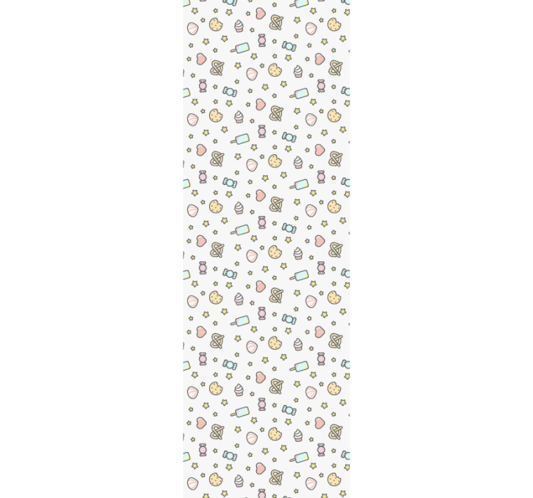 Sweets-Inspired Pattern nursery room wallpaper - TenStickers