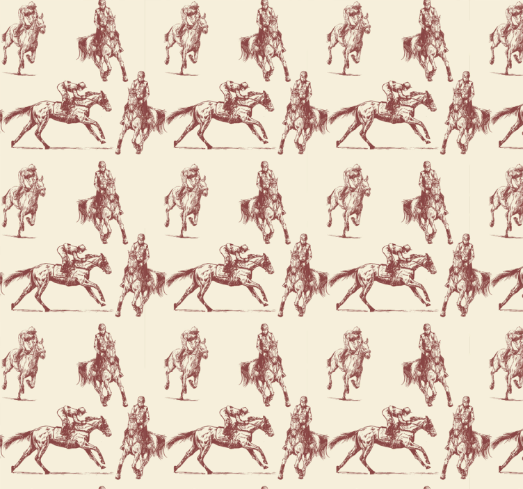 Equestrian Illustration animals wallpaper - TenStickers