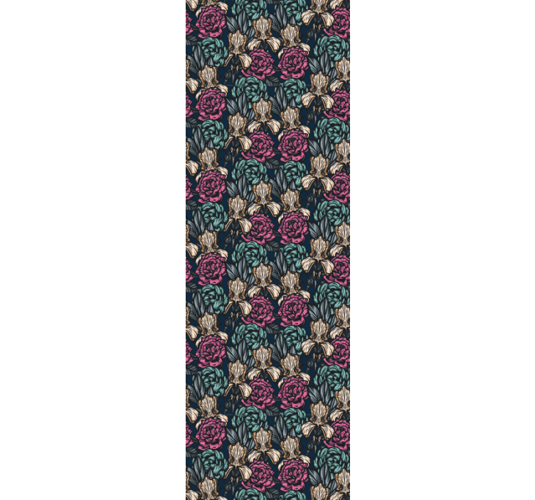 Colorful flower patterns wallpaper - TenStickers