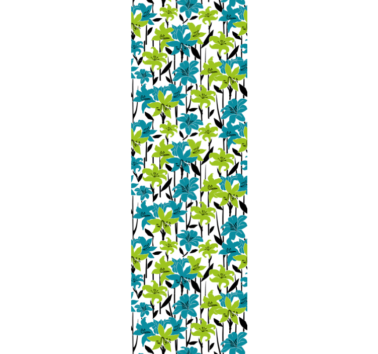 Colorful Floral Bloom flowers wallpaper - TenStickers