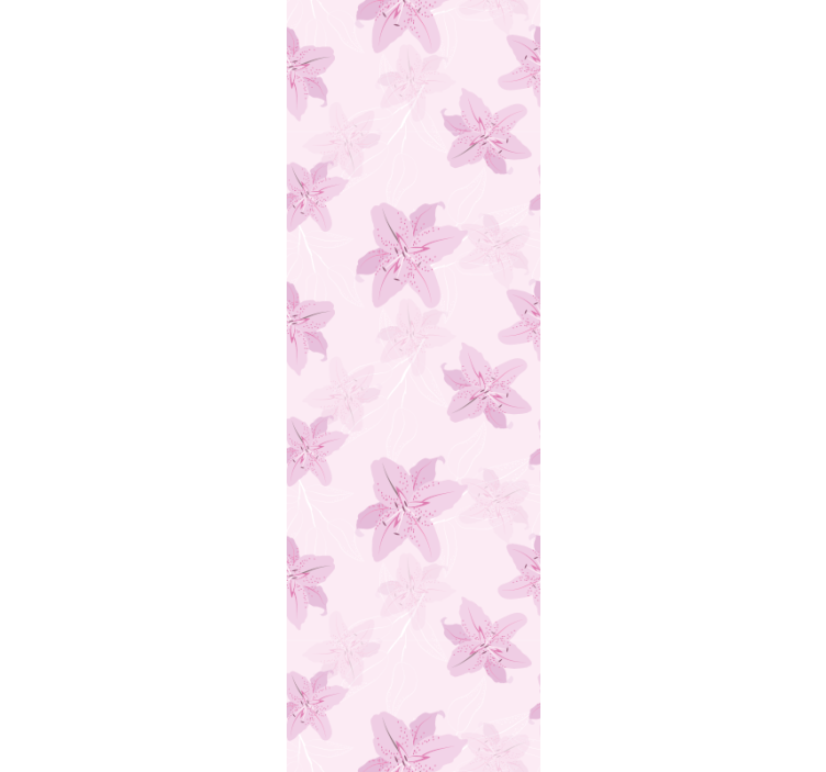 Floral Butterfly Motif wallpaper lilac - TenStickers