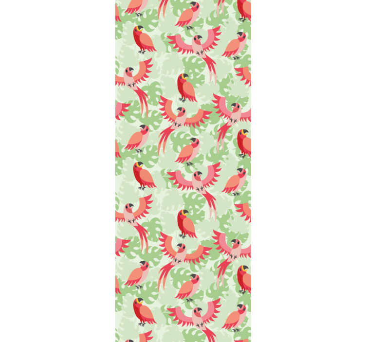 Parrot Pattern birds in wallpaper - TenStickers