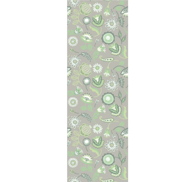 Floral Greenery Motif floral wallpaper - TenStickers