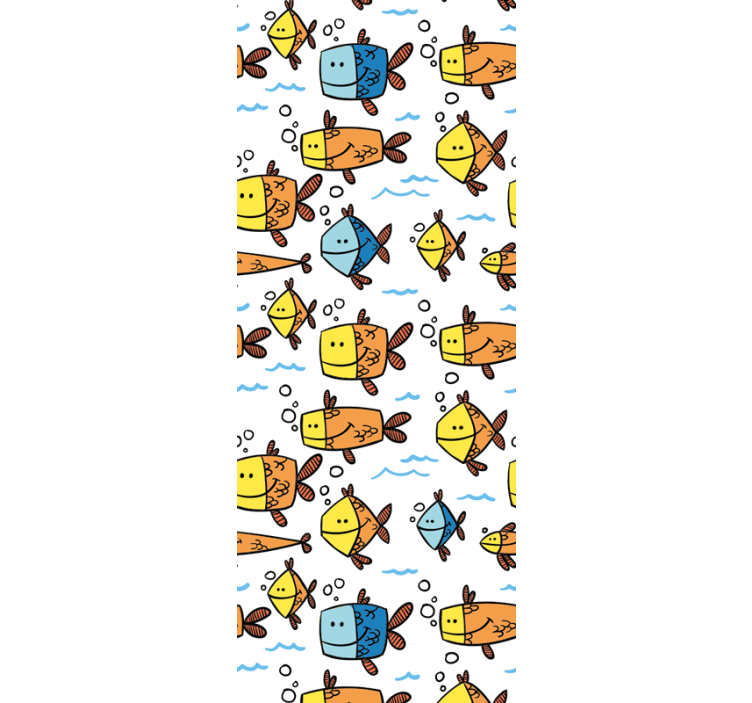 Group of fish kids style Childrens Wallpaper - TenStickers