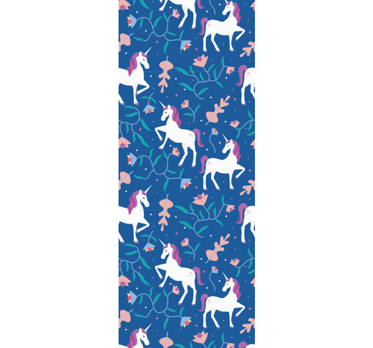 Unicorn Fantasy Pattern animals wallpaper - TenStickers