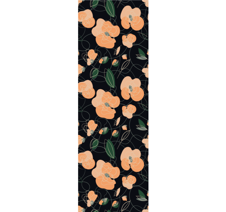 Botanical Blossom Pattern flowers wallpaper - TenStickers