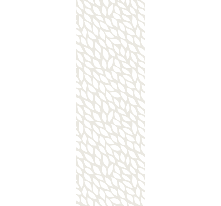 White leaves on grey modern wallpaper - TenStickers