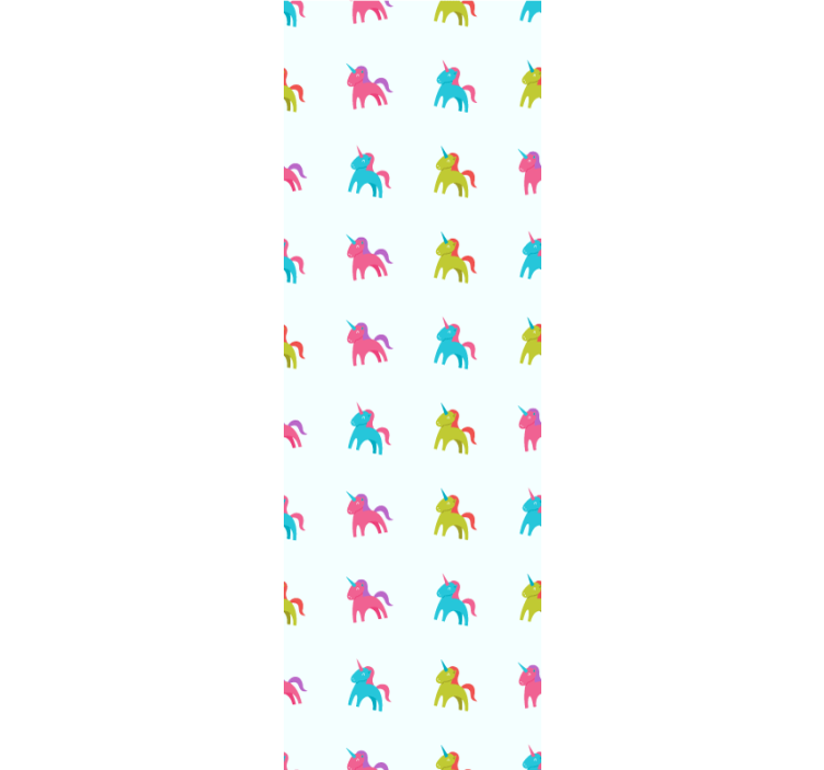 Colorful Unicorns animals wallpaper - TenStickers