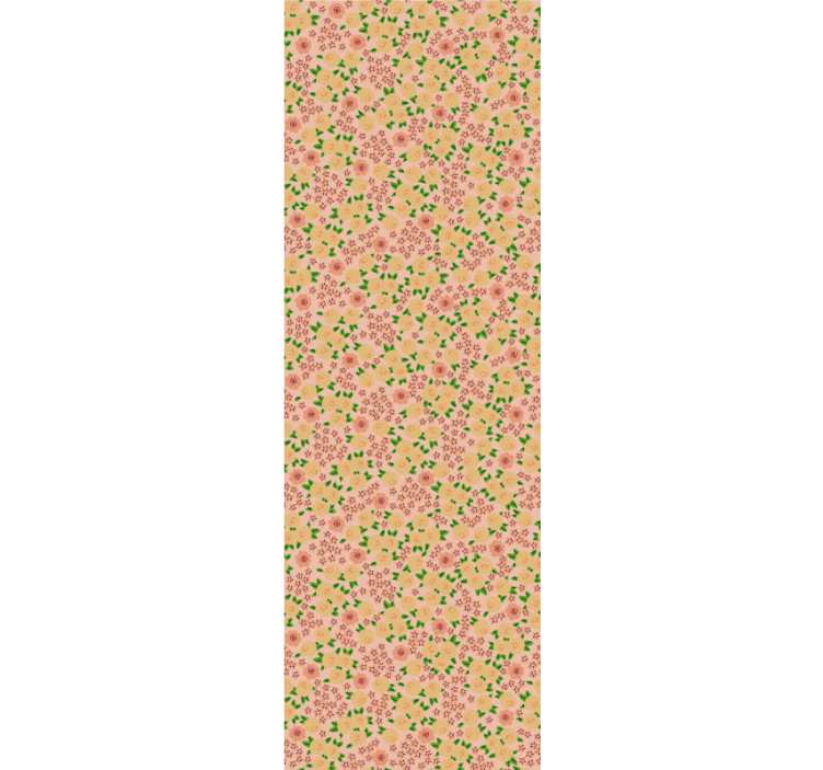 Floral Motif Delight flowers wallpaper - TenStickers