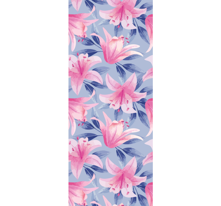 Elegant Lily Pattern floral wallpaper - TenStickers