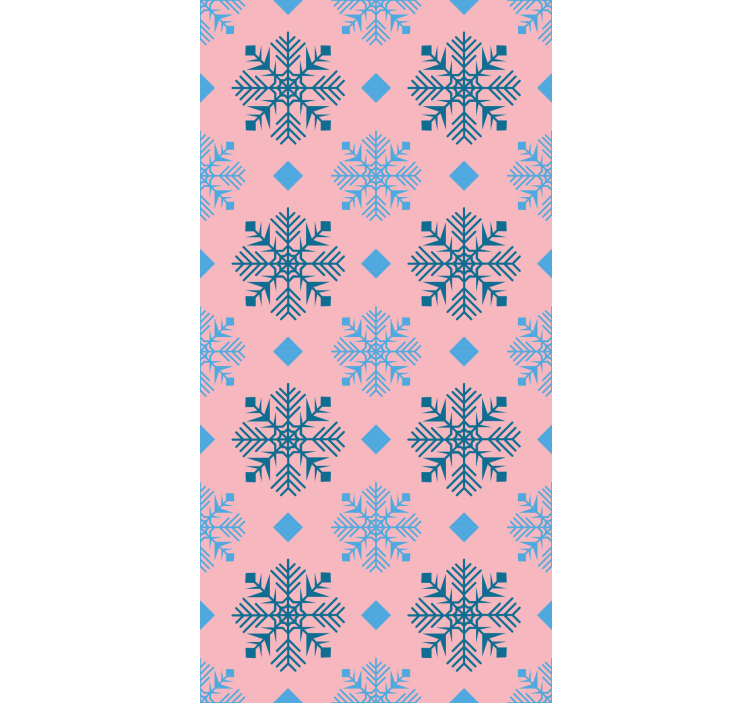 Geometric Snowflake Pattern holiday christmas wallpaper - TenStickers