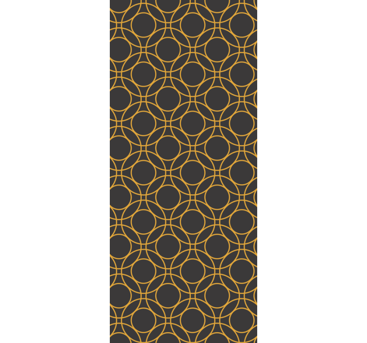 Circle Pattern Design bathroom wallpaper - TenStickers