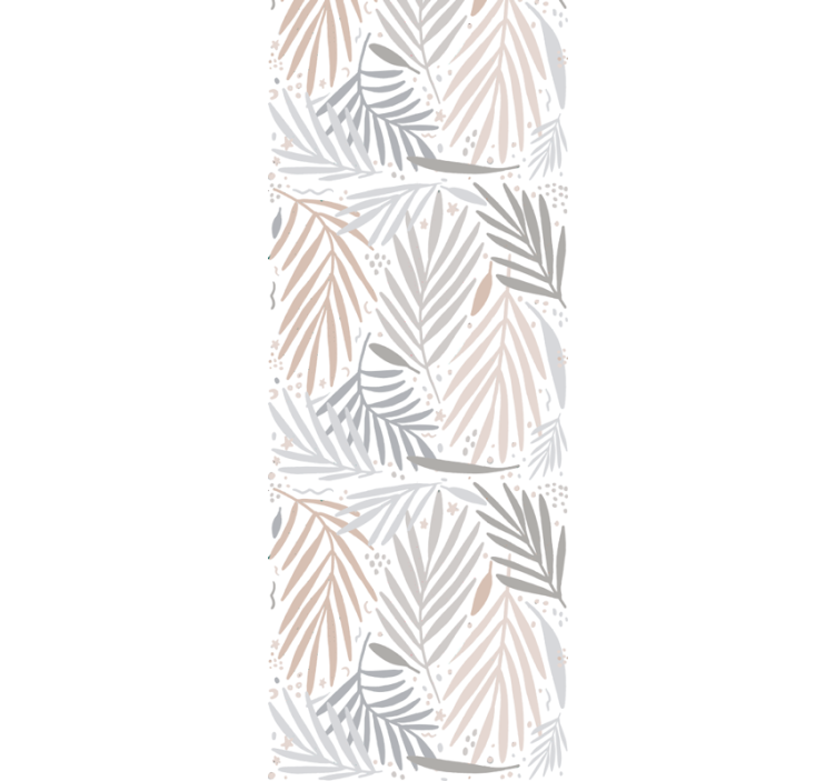 Grey and beige arrangement leaves wallpaper - TenStickers