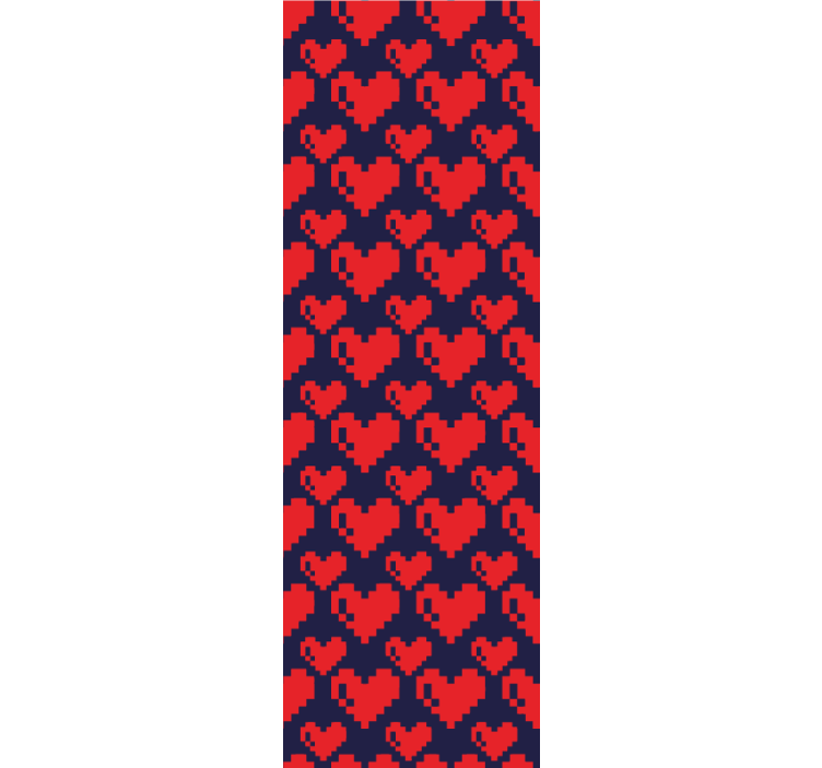 Pixelated Hearts polka dots wallpaper - TenStickers