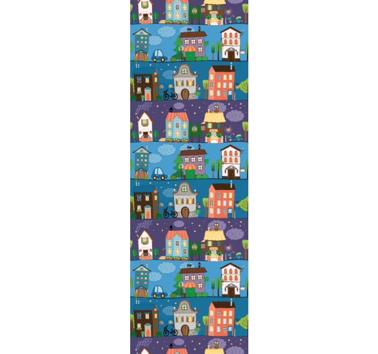 Urban Storytime city wallpaper - TenStickers