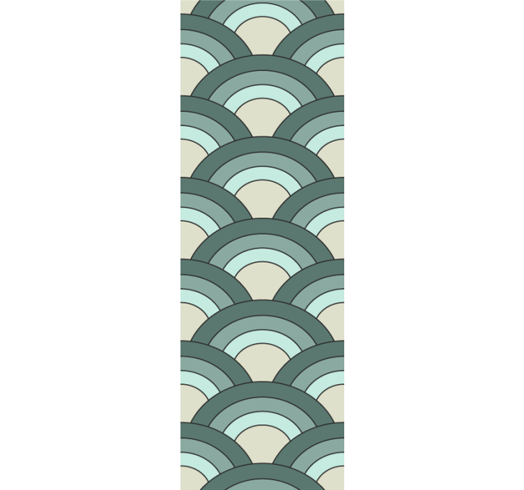 Semicircle Patterns wallpaper geometric - TenStickers