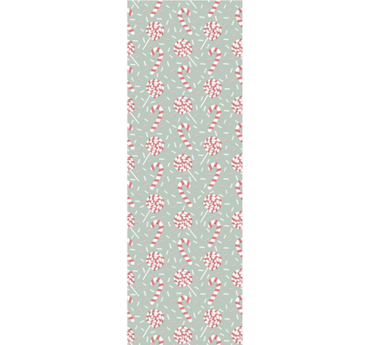 Festive Candy Pattern holiday christmas wallpaper - TenStickers