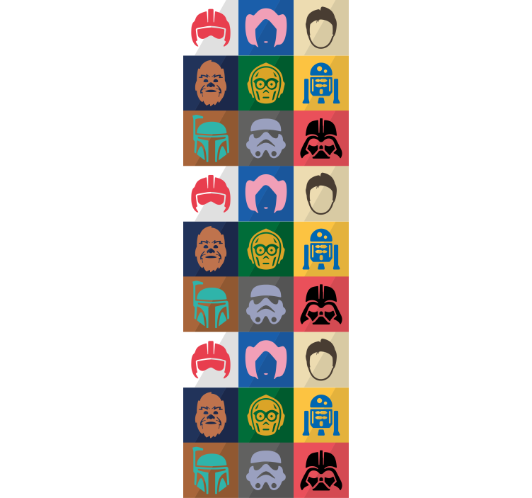 Iconic Character Grid art wallpaper - TenStickers