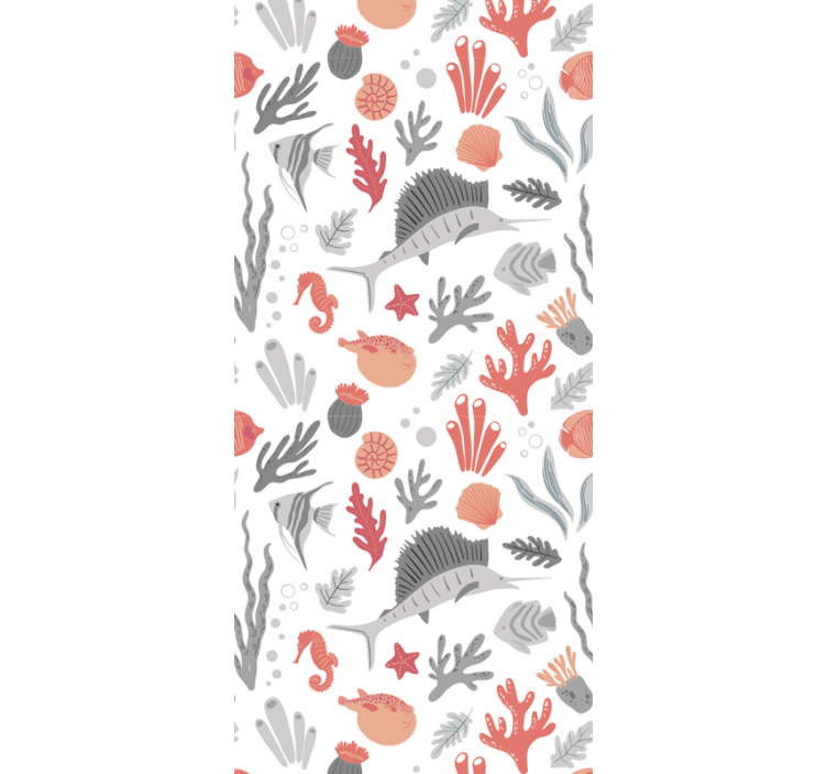 Underwater Motif fishes wallpaper - TenStickers