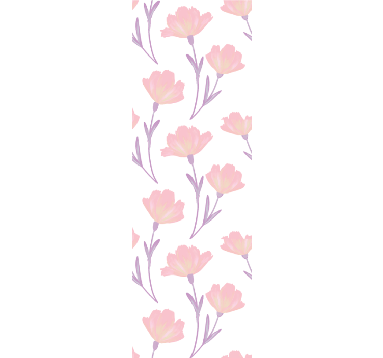 Aquarella wild flowers pattern Flower Wallpaper - TenStickers