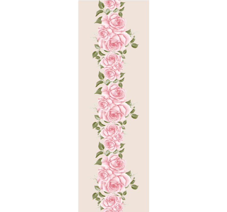 Floral Stripe Accent flowers wallpaper - TenStickers