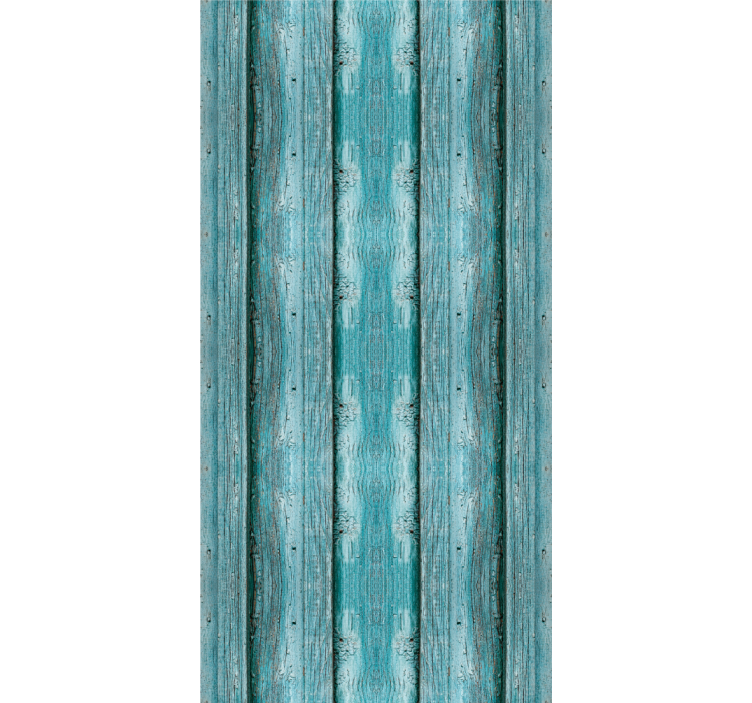 Blue wood texture effect wallpaper - TenStickers