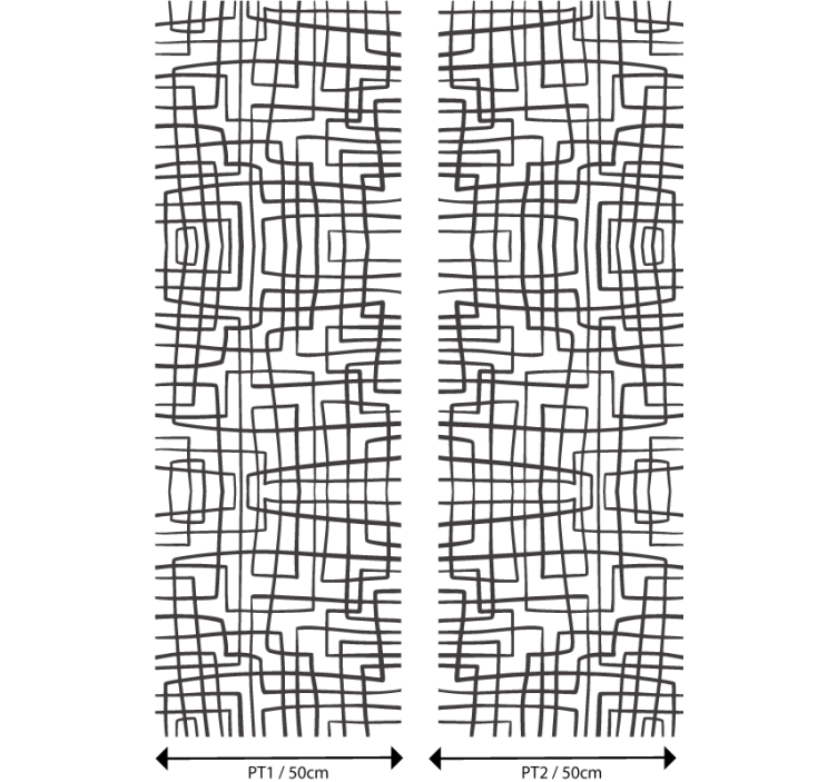 Abstract Line Pattern wallpaper for dining area - TenStickers