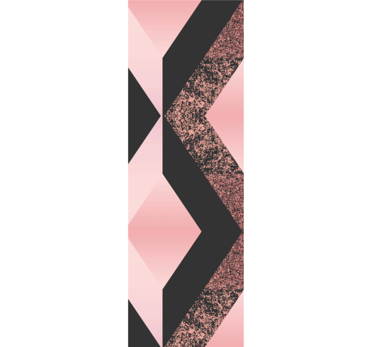 Abstract pink pattern wallpaper geometric - TenStickers
