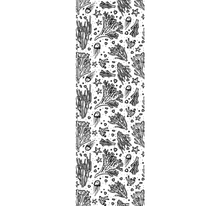 Coral reef patterns leaves wallpaper - TenStickers