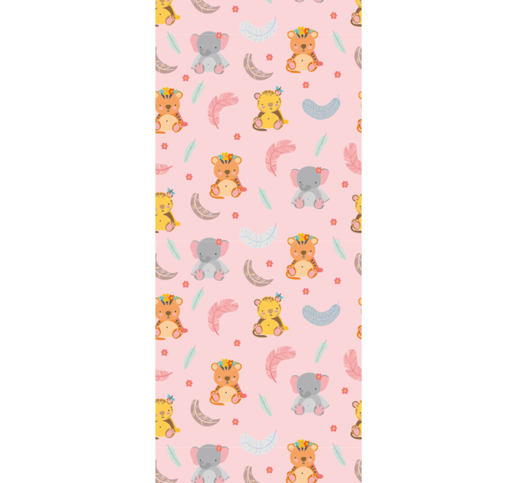 Cute cartoon animals  Childrens Wallpaper - TenStickers