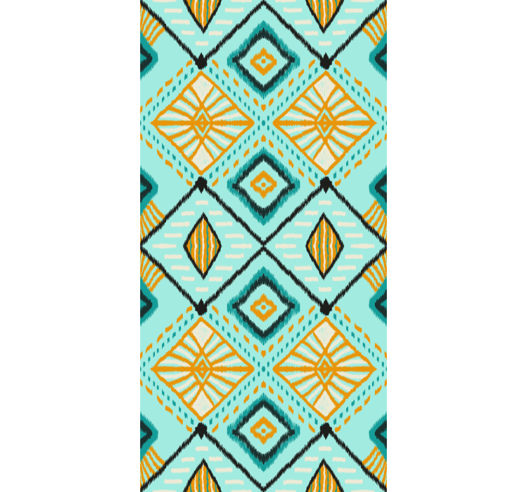 African geometric design square wallpaper - TenStickers
