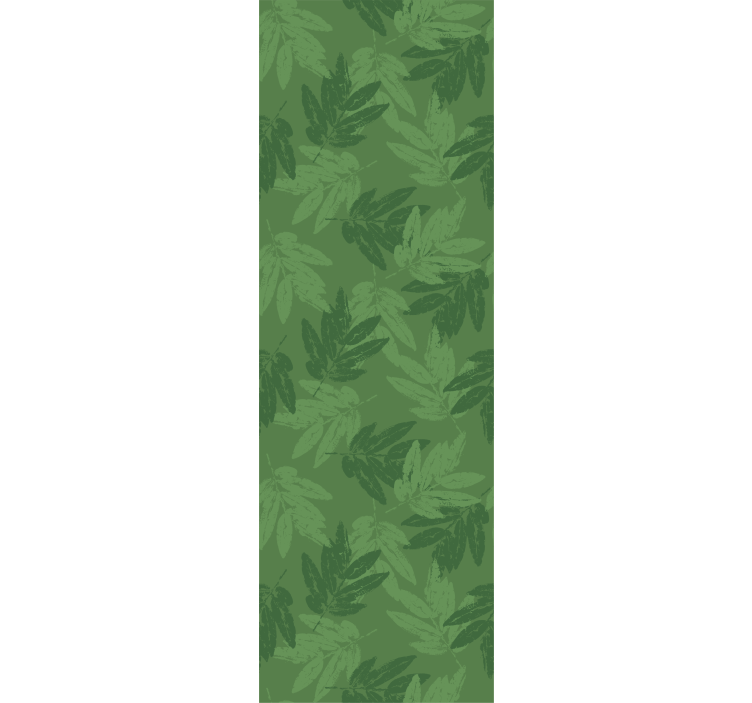 Green leaves simple pattern leaf wallpaper - TenStickers