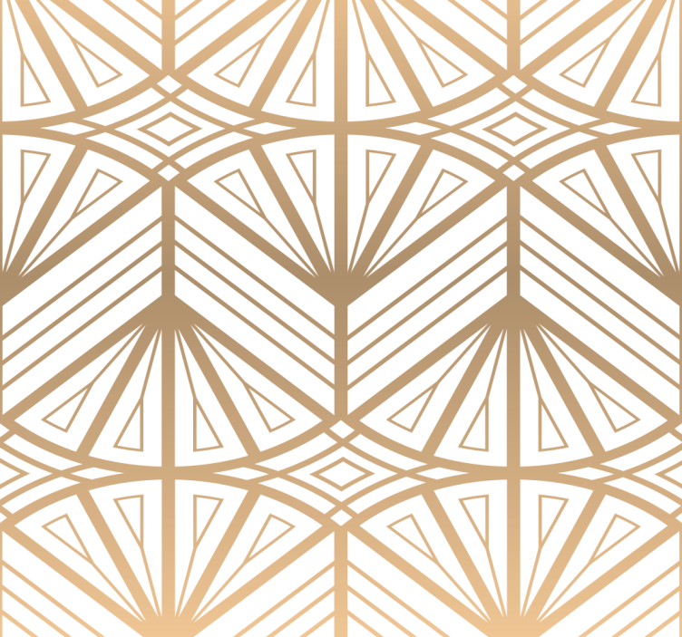 Gold gradient effect art pattern wallpaper - TenStickers