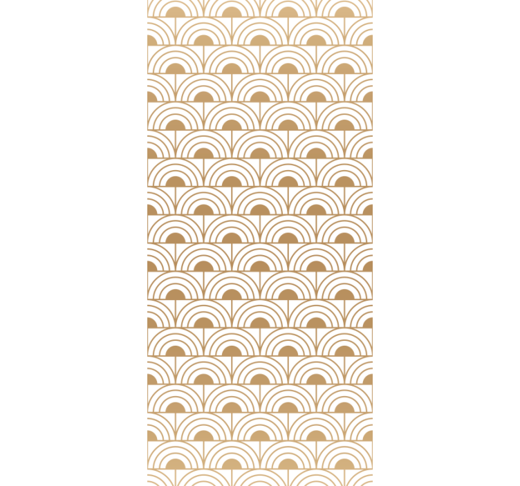 Gold gradient arc art decor pattern wallpaper - TenStickers