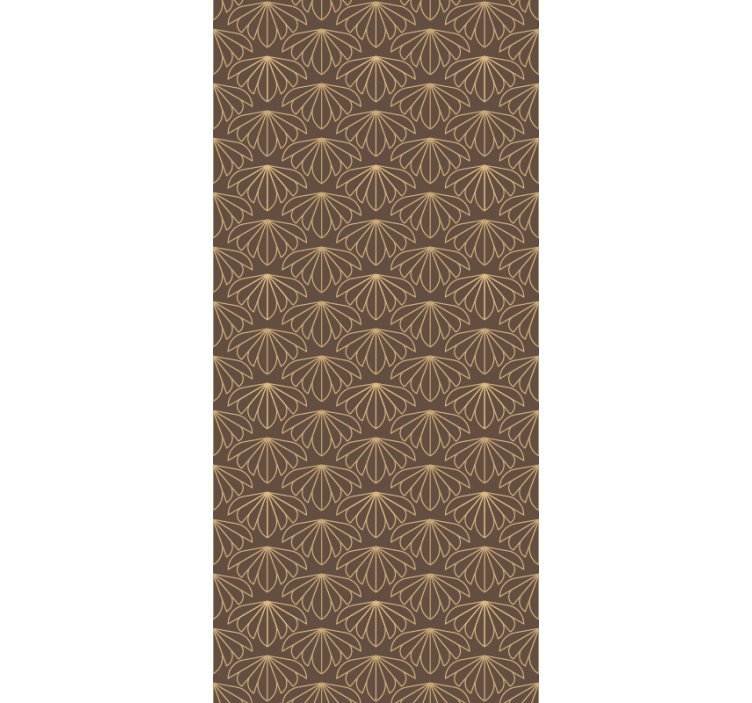 Floral wallpaper in brown stylized pattern - TenStickers