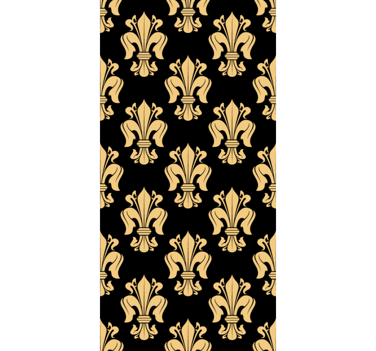 Fleur-de-lis Baroque wallpaper design - TenStickers