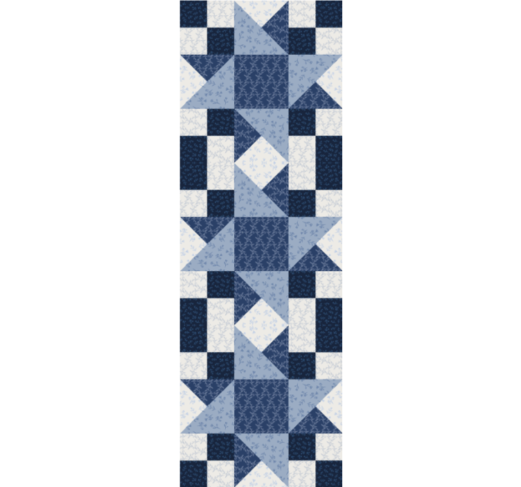 Blue Blocks Pattern goemetric wallpaper - TenStickers