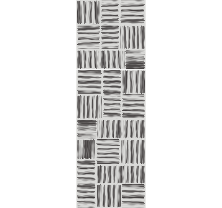 Line black white Mid-Century  Modern Wallpaper - TenStickers