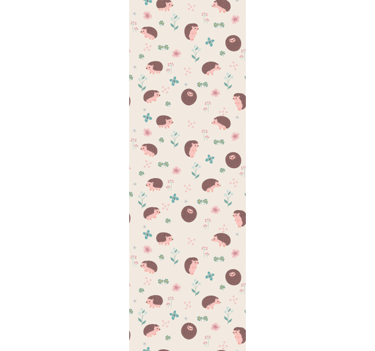Cute Hedgehog Patterns animals wallpaper - TenStickers
