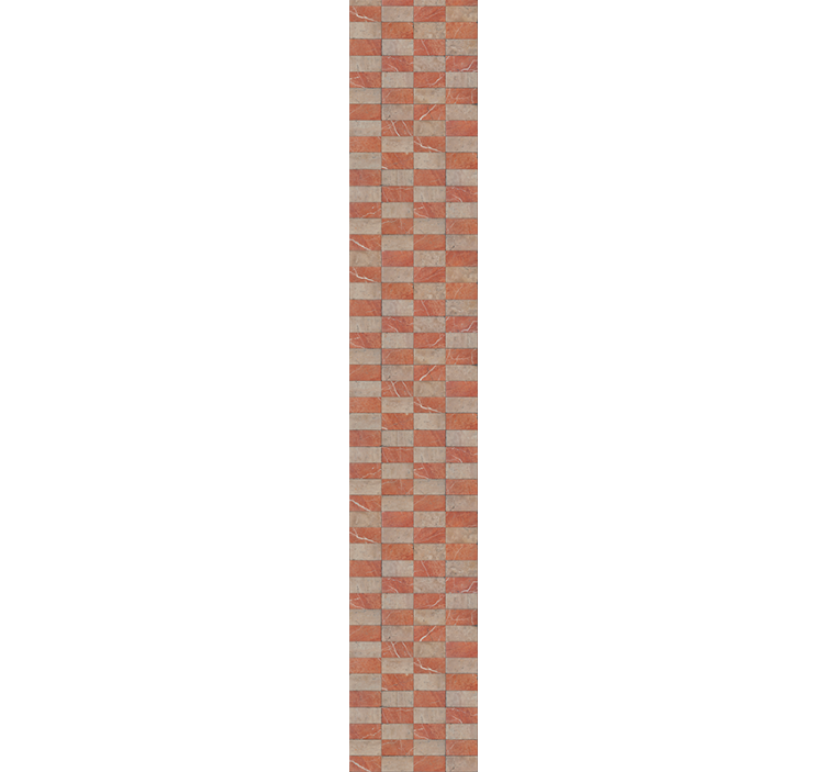 Geometric beige tiles kitchen wallpaper - TenStickers